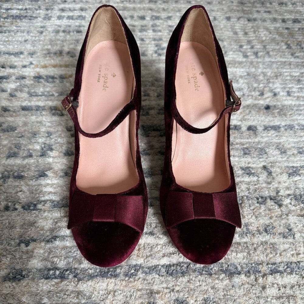 Velvet Maroon Kate Spade Size 10 shoes